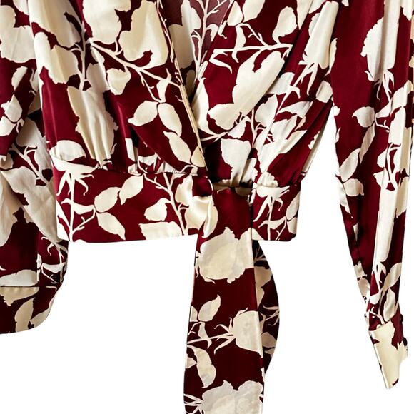 Anthropologie Floral Wrap Blouse - Picture 6 of 10